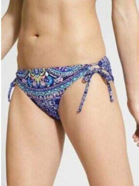 ATHLETA Baja Not So String Bikini Swim Bottoms ** Medium ** EUC!!